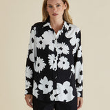 Rosie Shirt - Monochrome Floral