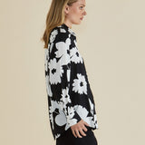 Rosie Shirt - Monochrome Floral
