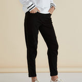 Harlow Denim Jogger - Black with Lurex