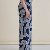 Zander Pant - Navy Geo