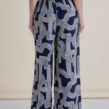 Zander Pant - Navy Geo