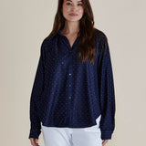 Lizza Embellished Shirt - Dark Blue