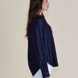 Lizza Embellished Shirt - Dark Blue