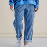 Quinn Cotton Jogger- Blue
