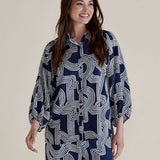 Rosalind Shirt - Navy Geo
