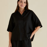 Lynwood Linen Shirt - Black