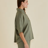 Lynwood Linen Shirt - Olive