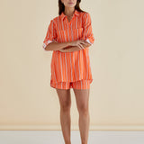 Mills Shirt - Peach Stripe