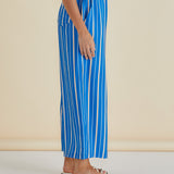 Sable Wide Leg Pant - Blue Stripe