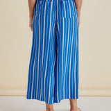 Sable Wide Leg Pant - Blue Stripe