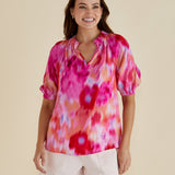 Joanne Blouse - Floral Abstract Print