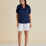 Joanne Blouse - Navy Blouse