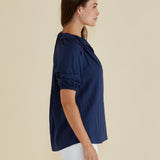 Joanne Blouse - Navy Blouse