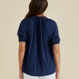 Joanne Blouse - Navy Blouse