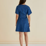 Fiori Denim Dress - Mid Wash