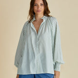 Romi Shirt - Green Stripe