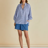 Romi Shirt - Navy Stripe