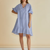 Livvy Dress - Navy Stripe