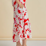 Maggie Skirt - Red Floral Print