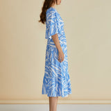 Moxie Dress - Blue Abstract Print