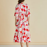 Moxie Dress - Red Floral Print