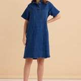 Shift Denim Shirt Dress