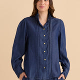 Lucille Lyocell Pleated Shirt