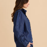 Lucille Lyocell Pleated Shirt