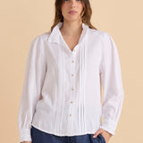 Lucille Lyocell Pleated Shirt