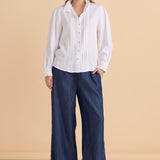 Lucille Lyocell Pleated Shirt