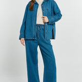 Vespa Denim Jogger - Mid Blue