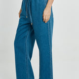 Vespa Denim Jogger - Mid Blue