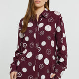 Stamp Tie Shirt - Postage Stamp Print
