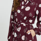 Stamp Shirt Dress - Postage Stamp Print