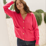 Leon Knit  Cardigan - Pink