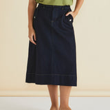 Astra Denim Skirt - Ink