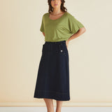 Astra Denim Skirt - Ink