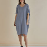 Maui T-Shirt Dress - Navy Blue/White Stripe