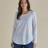 Megan Long Sleeve Top - White