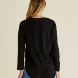 Megan Long Sleeve Top - Black
