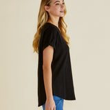 Hailey Short Sleeve Tee - Black