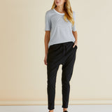 Jade Drop-Crotch Pants - Black