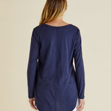 Megan Long Sleeve Top - Navy